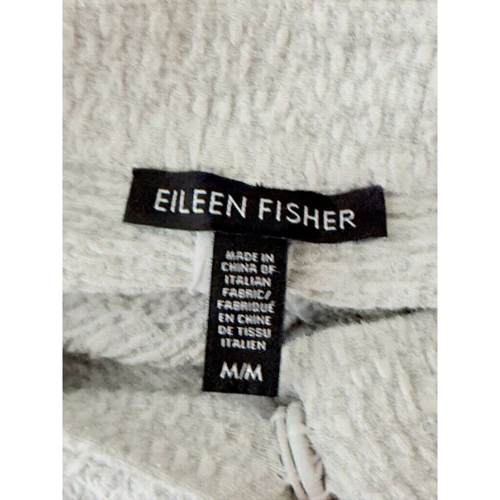 EILEEN FISHER Gray Button Stretch JACKET Organic Cotton Tencel Medium Loose Comf - Picture 5 of 9